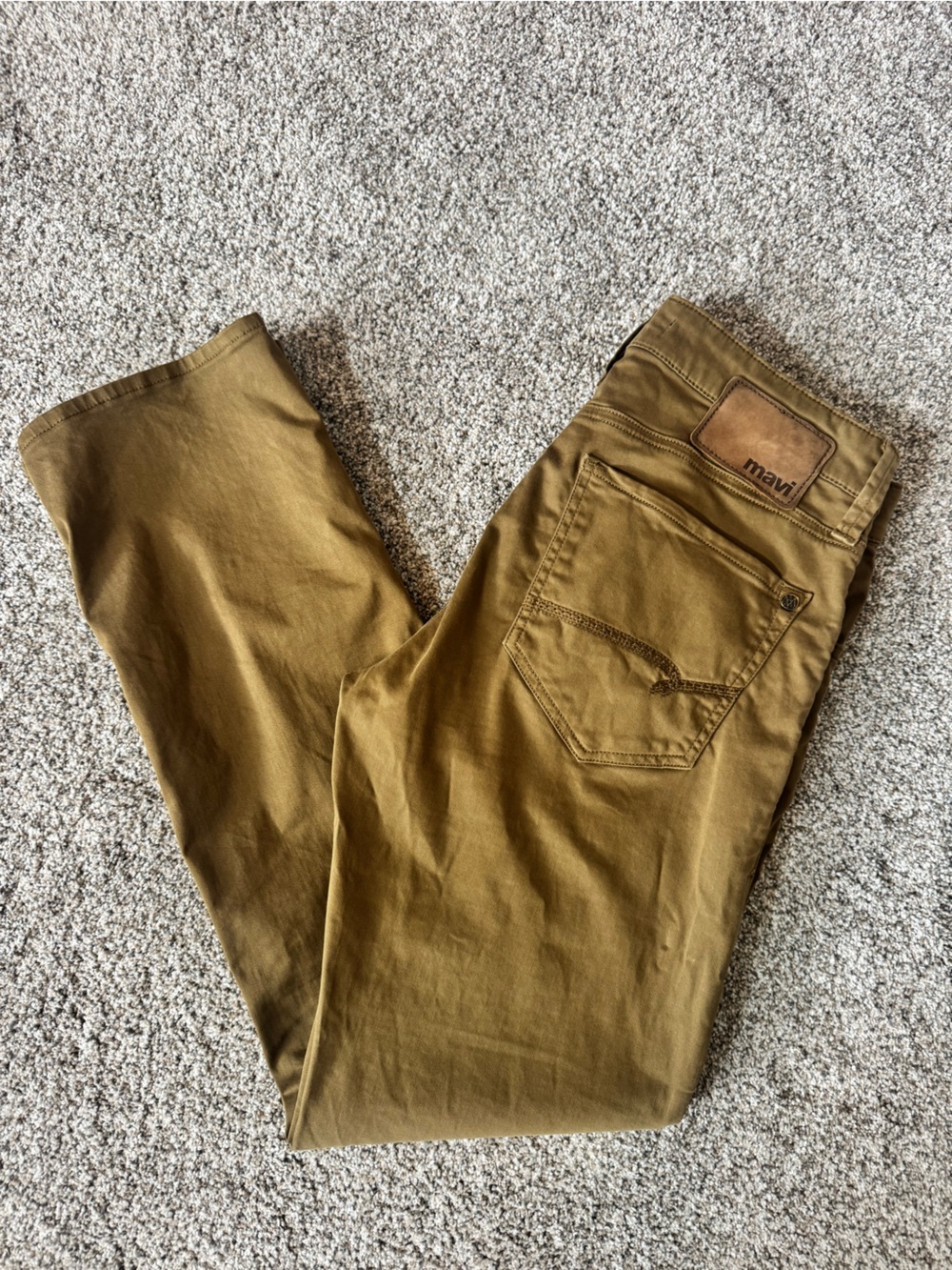 Mavi Zach Straight Leg Jeans in Camel Brown